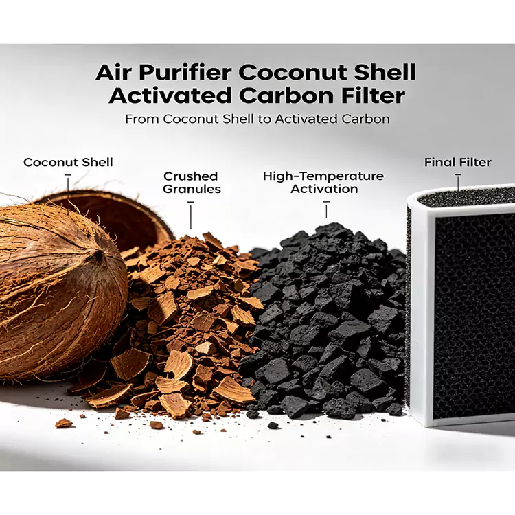 Scagaire Aeir Purifier Carbóin