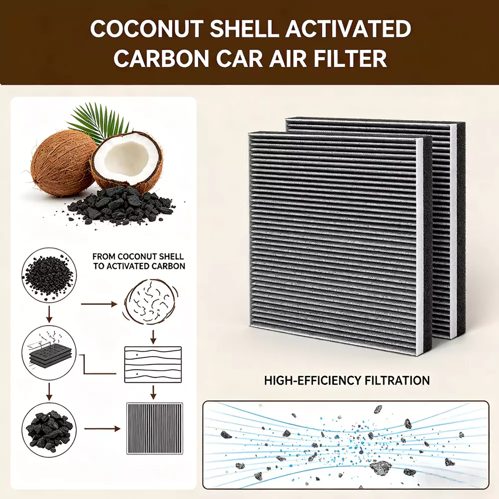 Automotive Cabin Air Filter Carbon Layer